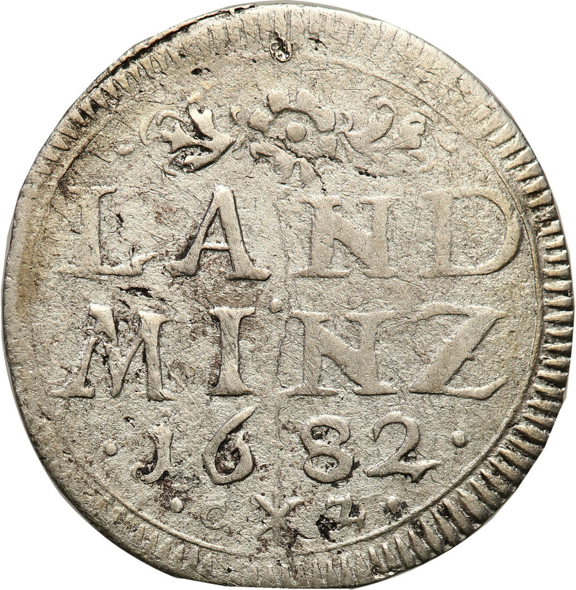 Niemcy, Bayern. Maximilian II. Emanuel (1679-1726). 10 Pfennige = 2 1/2 Krajcara 1682 - RZADKIE